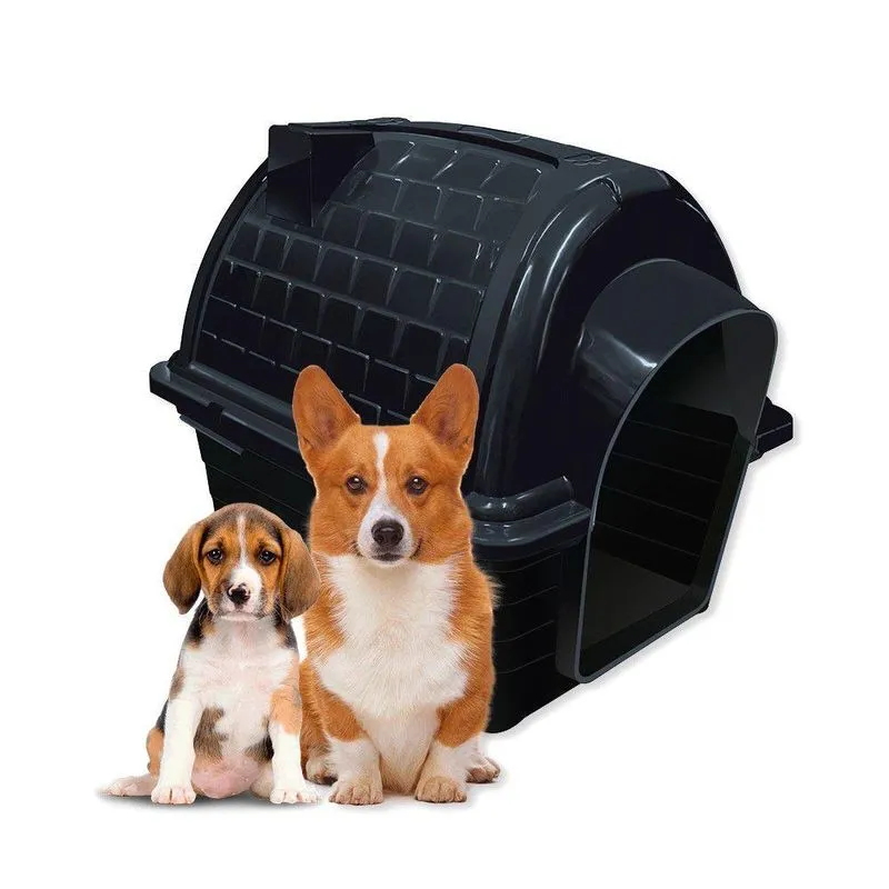 Casinha Pet Raças Pequenas N3 Iglu Para Cachorro Preta