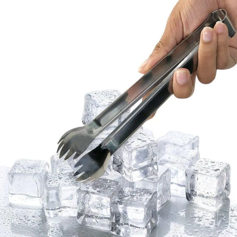 Pegador Aço Inox Multiuso Mini Carnes Frios Gelo Drinks 19cm