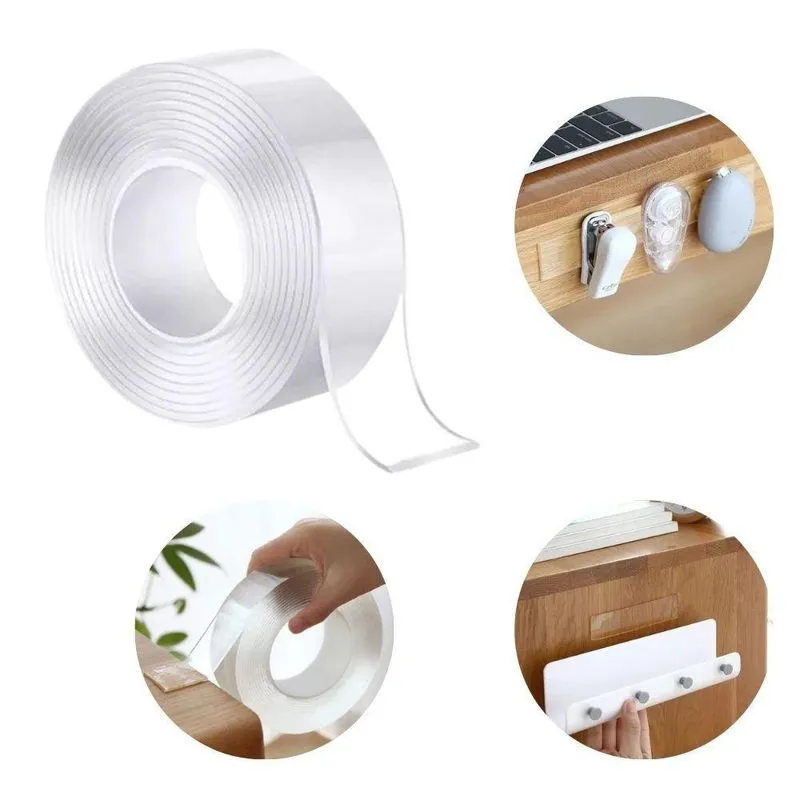 Fita Dupla Face Adesiva Lavável Nano Tape Reutilizável 5mt
