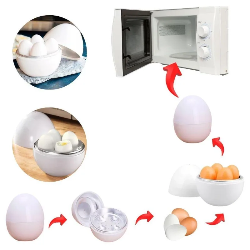 Recipiente Para Cozinhar Ovos Microondas Prático E Saudável