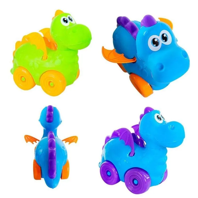 Carrinho De Brinquedo Infantil Dragossauro Bate As Asas Mexe A Cabeça JP Brink