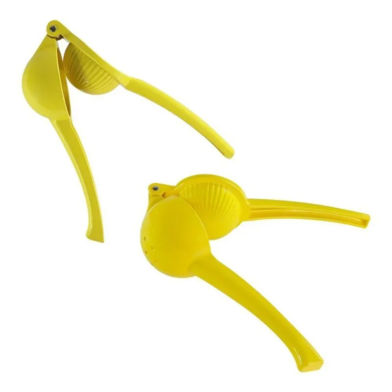 Espremedor De Limão De Metal Amarelo Design Ergonômico