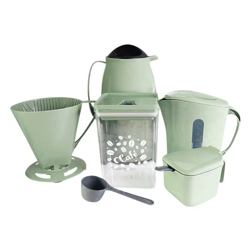 Kit Para Café Completo Super Prático Com 6 Peças Verde
