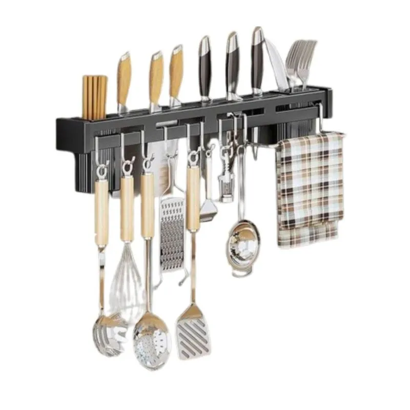Suporte Organizador Para Utensílios De Cozinha Com 8 Ganchos