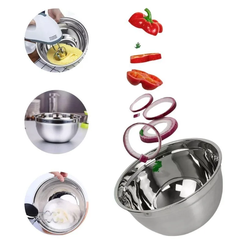 Tigela Bowl Multiuso Feito em Inox de Alta Qualidade Aço Inox Western Digital 20CM