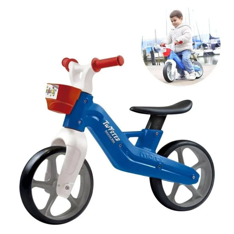 Bicicleta Infantil Sem Pedal 12" Banco Ajustável Azul Maral