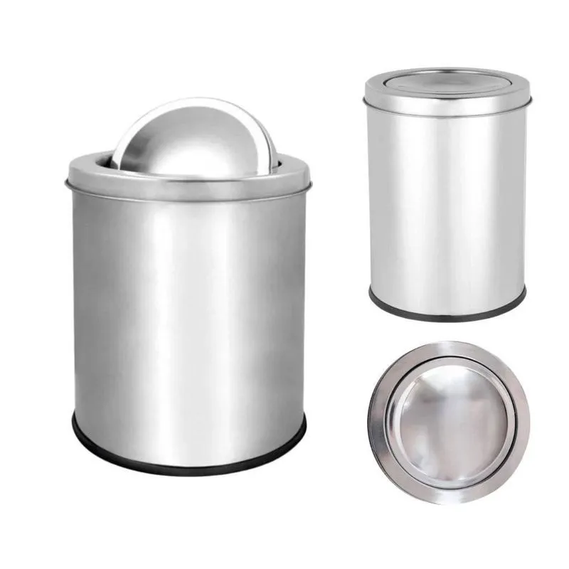 Lixeira Com Tampa Basculante Multiuso Aço Inox 05 Litros