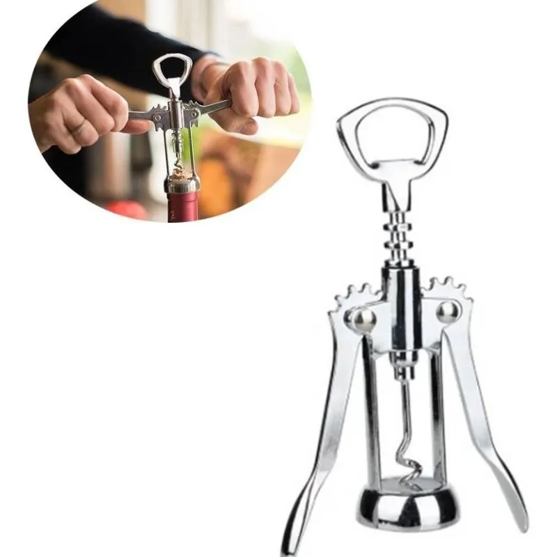 Saca Rolhas Em Inox Premium Reforçado Abridor De Garrafas