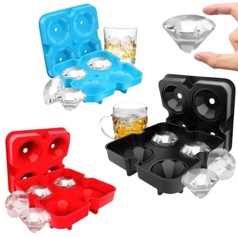Forma Molde Diamante De Silicone Gelo E Chocolate Molecular