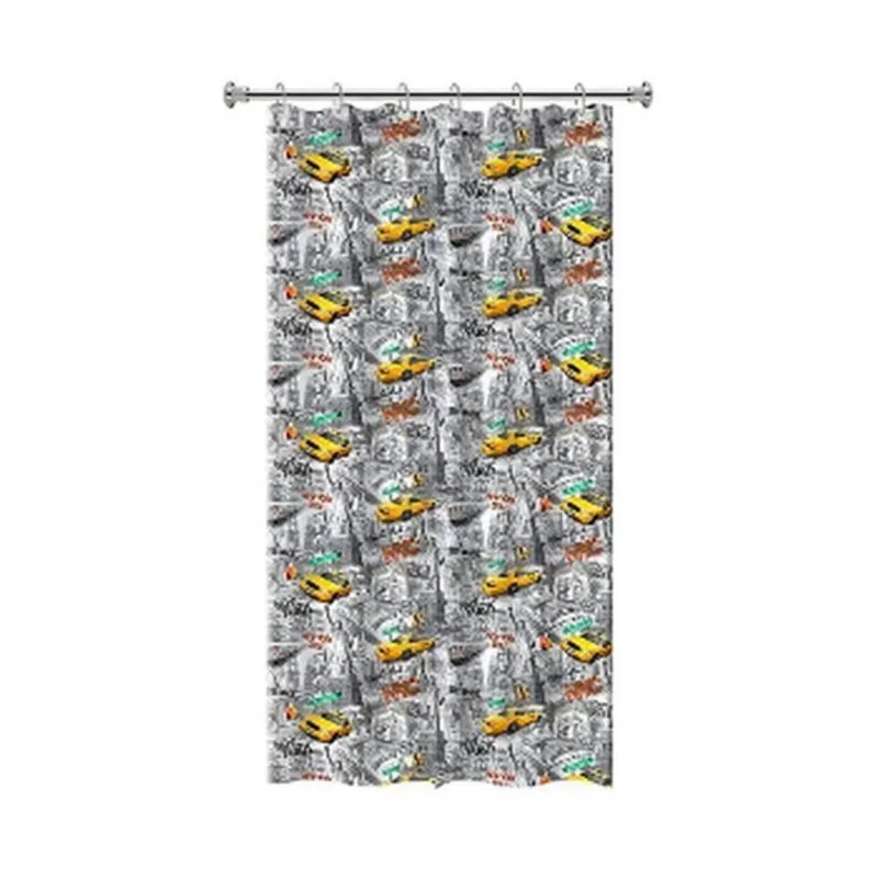 Cortina Para Box New York 138cm X 198cm Com Ganchos