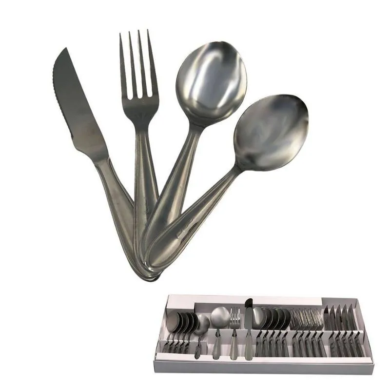 Conjunto De Talheres Em Aço Inox Premium Com 24 Peças