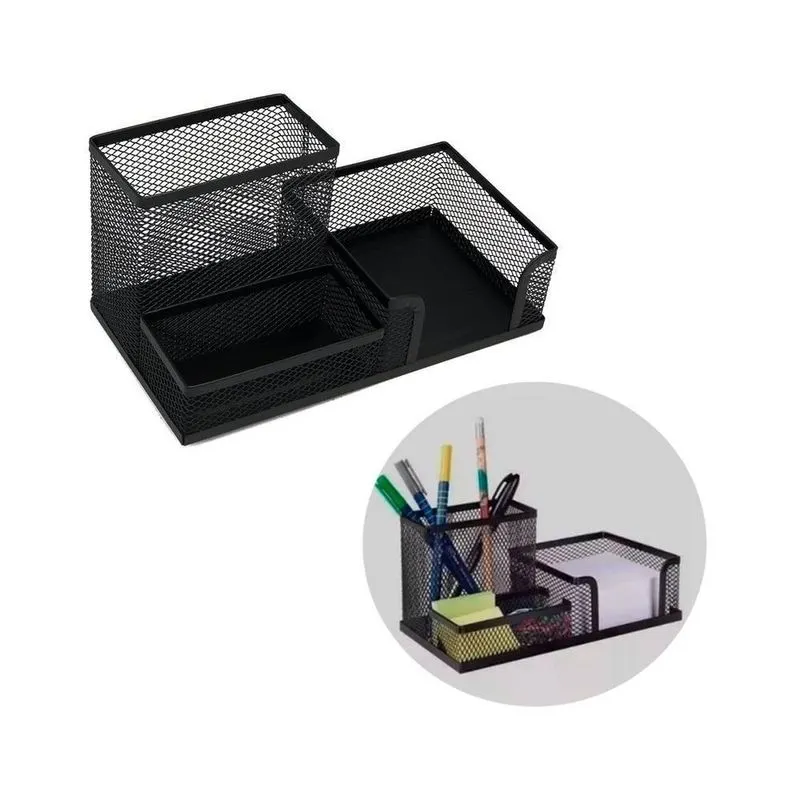 Porta Treco Aramado Organizador De Mesa Escritório Caneta