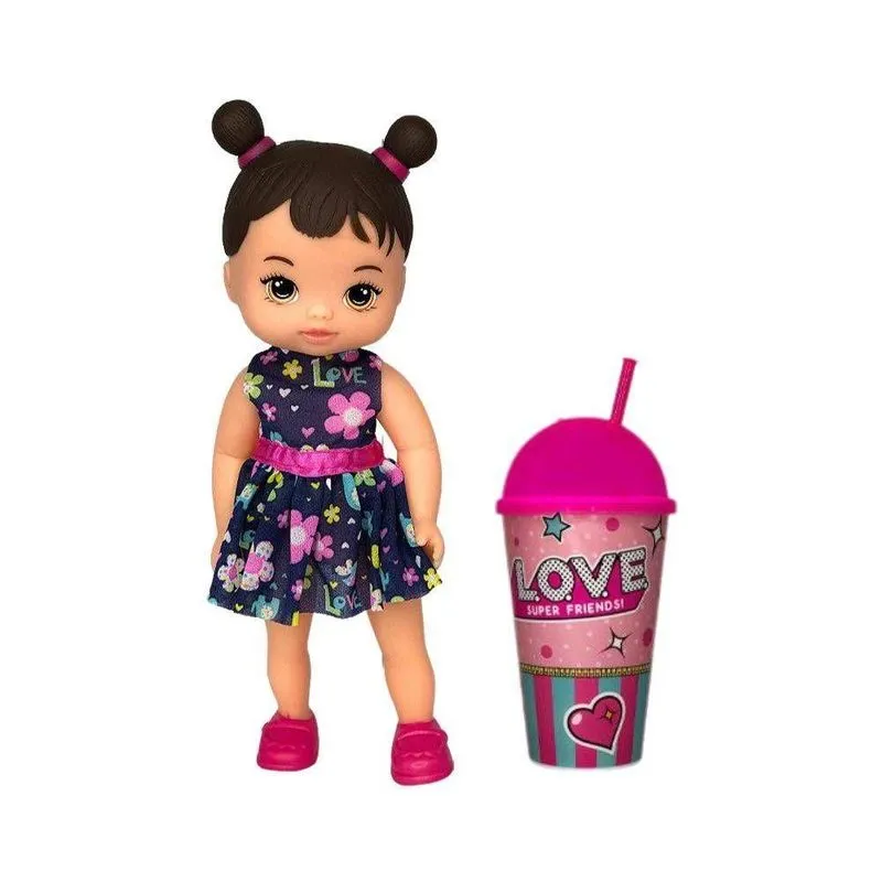 Boneca Hannah Suquinho Com Copo De Água Anjo Toys