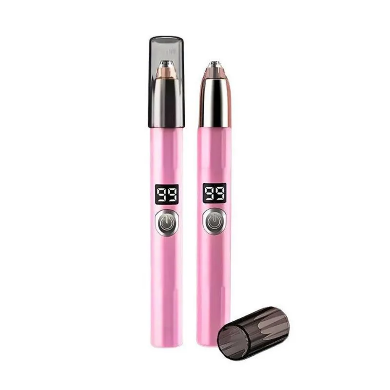 Caneta Depiladora Rosa Aparadora Facial Elétrico Portátil