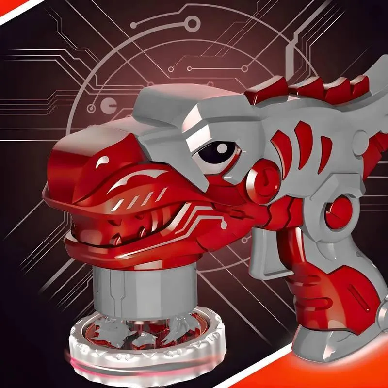 Brinquedo Beybleid Dinossauro Vermelho Lançador Piões