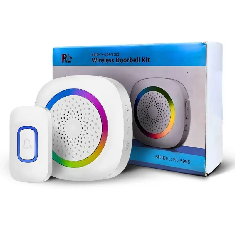 Campainha Branca Residencial Sem Fio Wireless Longo Alcance