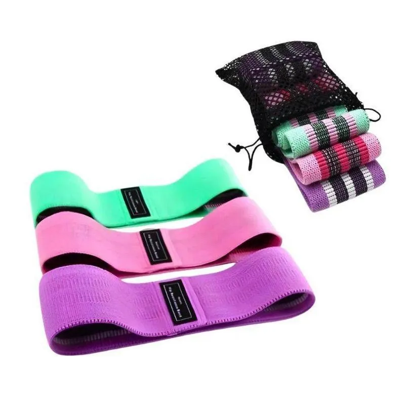 Kit 3 Faixas Elásticas De Exercício Hip Resistance Bands