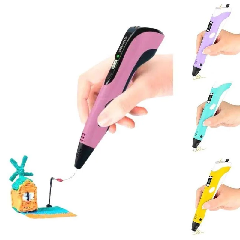 Caneta 3d Profissional Impressora Com Display Lcd Velocidade Ajustável Aquecimento 160 A 230 Thor