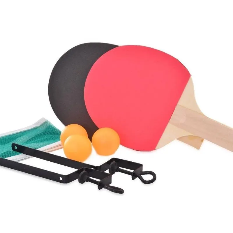 Kit Com 02 Raquete Tenis De Mesa Ping Pong Lisa Com Rede