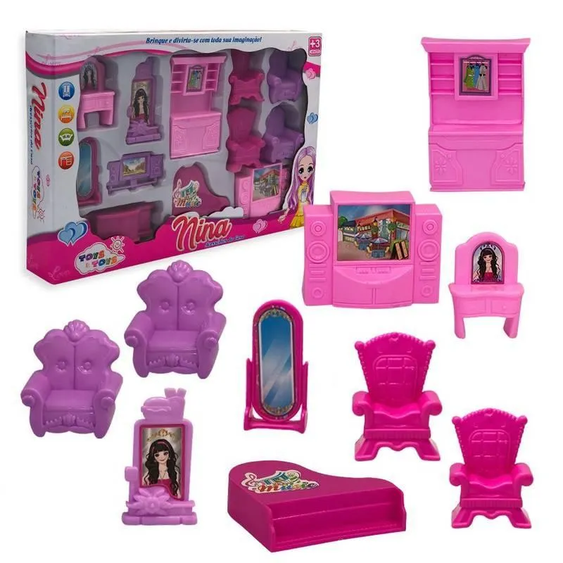 Kit De Acessórios Para Brincar De Casinha Com 10 Peças