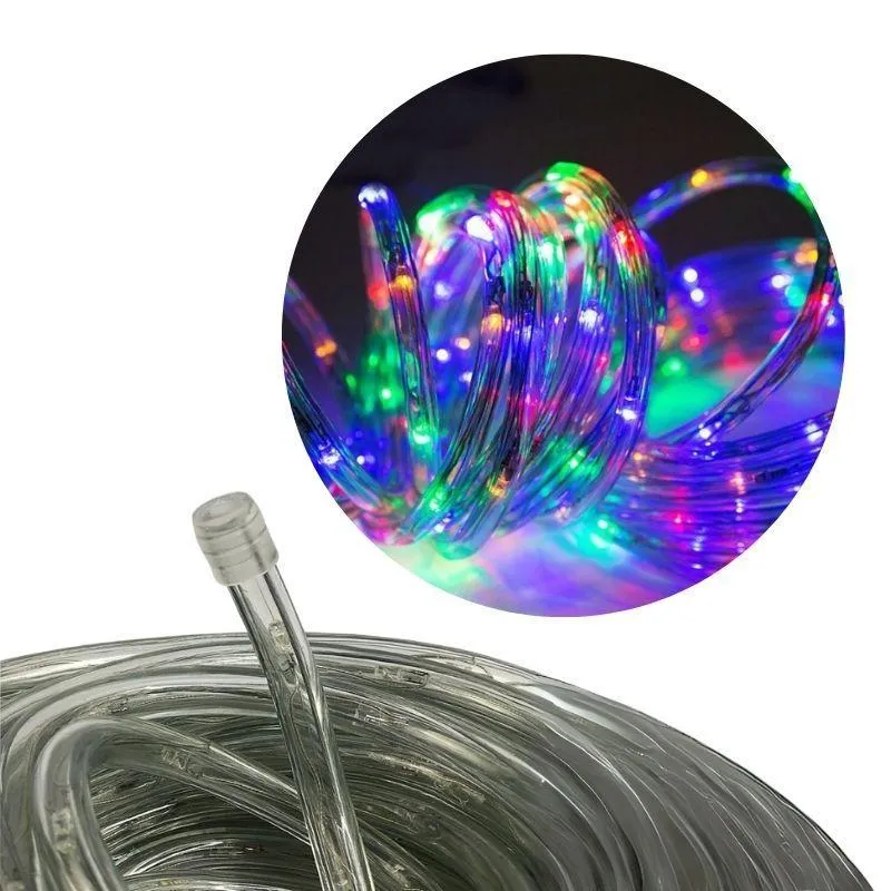 Mangueira Led Colorido 127v 8 Funções À Prova D' Água 10m