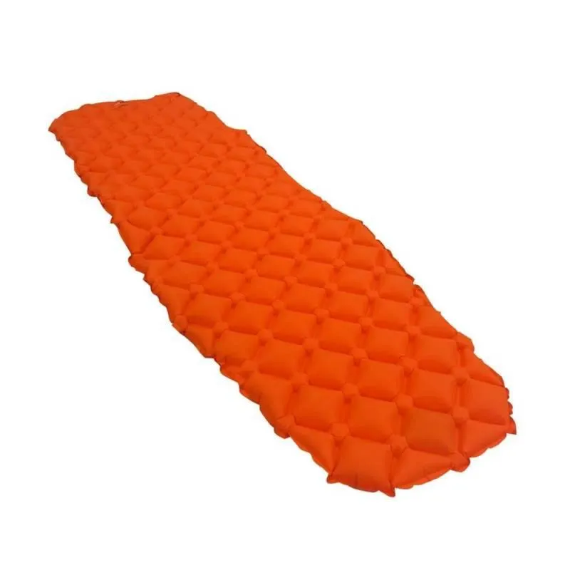 Colchonete Laranja Inflável 188x58x5cm Eficiência Térmica