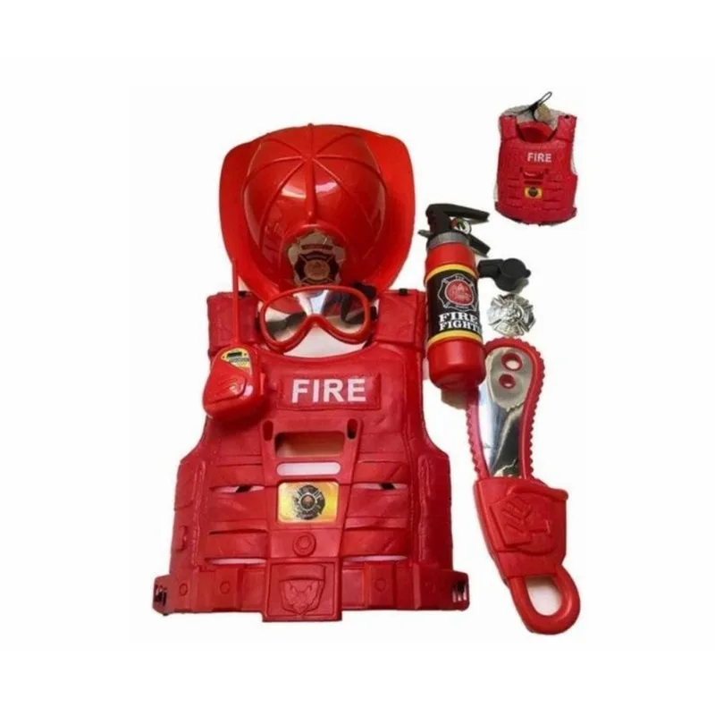 Kit de Bombeiro Resgate com Acessórios Brinquedo Infantil