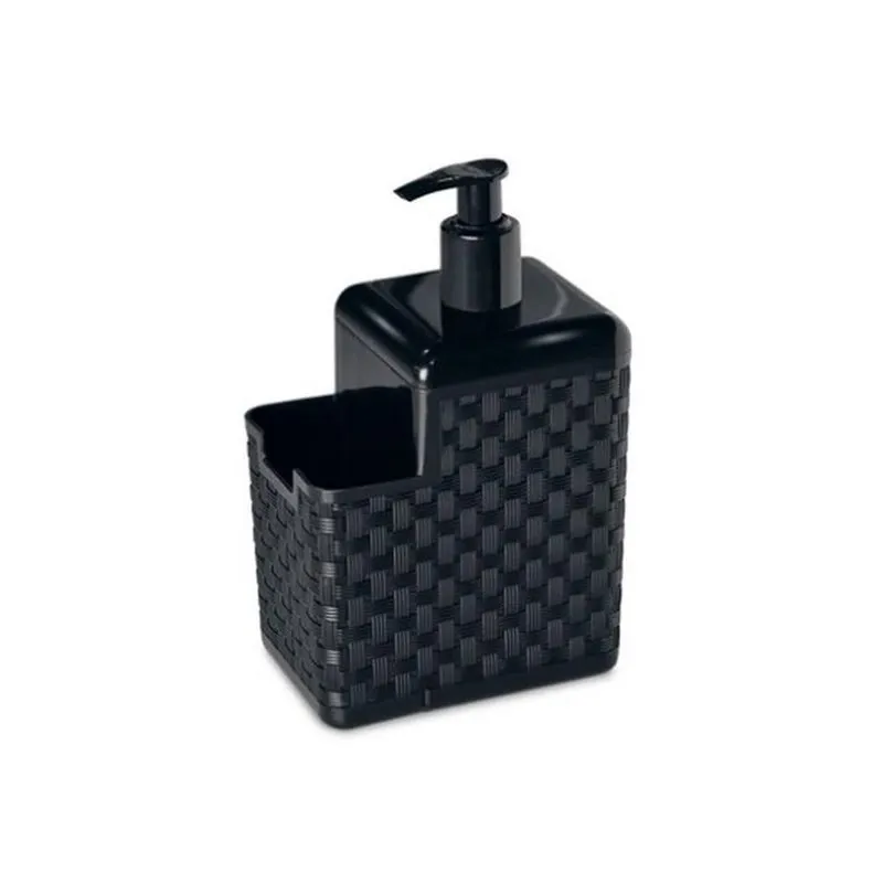 Kit 06 Porta Detergente E Esponja 2em1 Bico Dispenser Preto