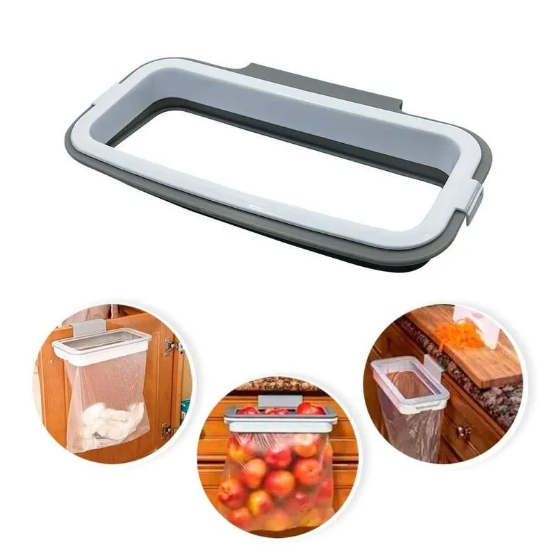 Kit 06 Lixeira Acoplável Cozinha Suporte Fácil Saco De Lixo