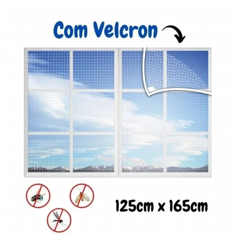 Kit 06 Tela Mosquiteiro p/ Janela Anti Mosquitos 125x165cm