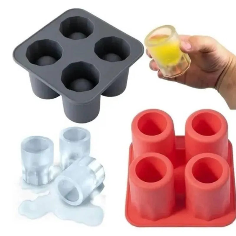 Kit 06 Formas De Gelo Copo Drink Bebidas Molde Ice Shot
