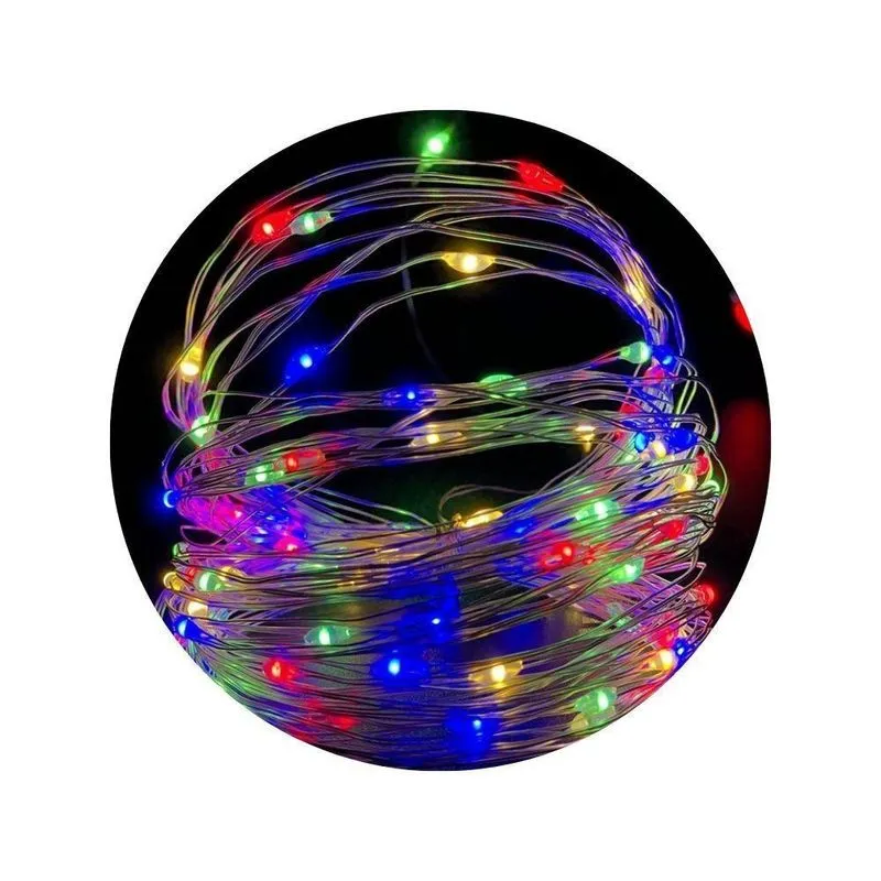 Fio De Fada Led Para Decoração Kit 06 Unidades 10 Metros Cada Cordão Colorido Wincy