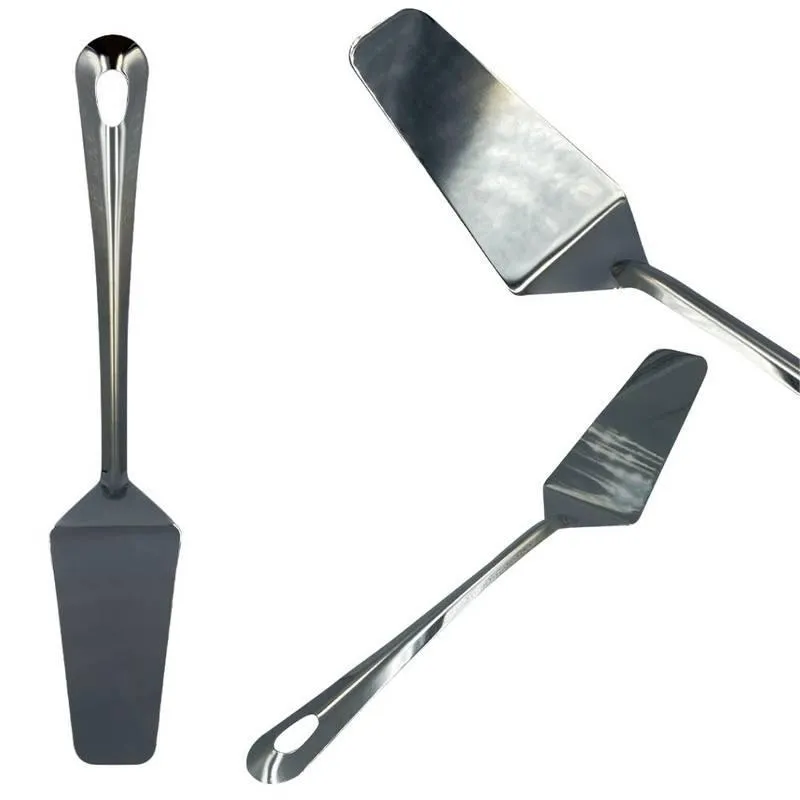 Kit 06 Espátula Para Cortar Bolos Tortas Em Aço Inox 25cm