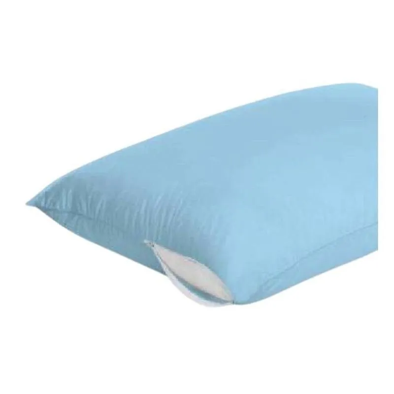 Kit 6 Capas De Travesseiro Azul Com Zíper 49x69cm Anti Ácaro Polipropileno Vida Pratika