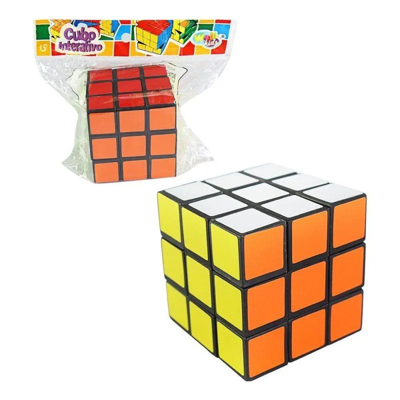Kit 06 Cubo Mágico 3x3x3 Para Raciocínio Lógico Com Giro Rápido Multicolorido Wellmix