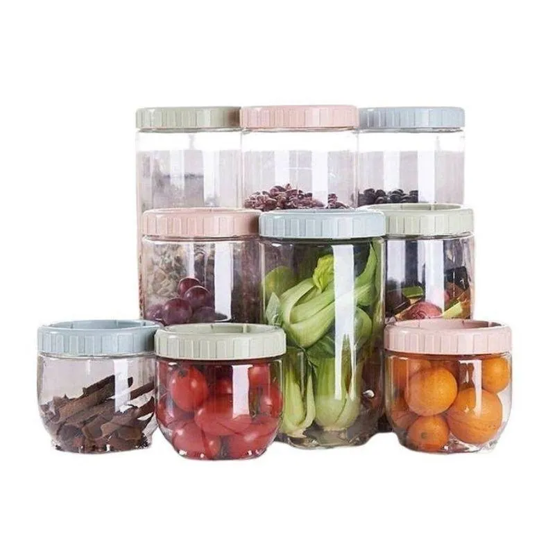 Conjunto De Potes Com Tampa Livre De Bpa 450ml 1000ml 1600ml Em Polipropileno Pp Com Vedação
