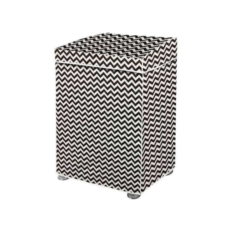 Capa Para Máquina De Lavar P Flanelada Zig Zag Com Tampa
