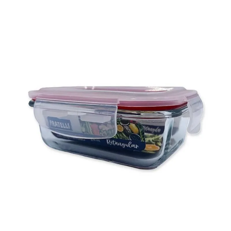 Pote De Vidro Hermético 370ml Marmita Tampa Com Trava