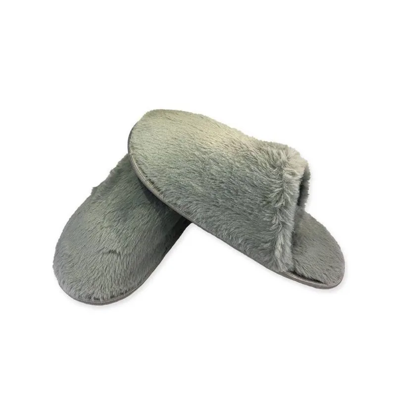 Pantufa Adulto Cinza 40/41 Super Confortável Felpuda e Macia