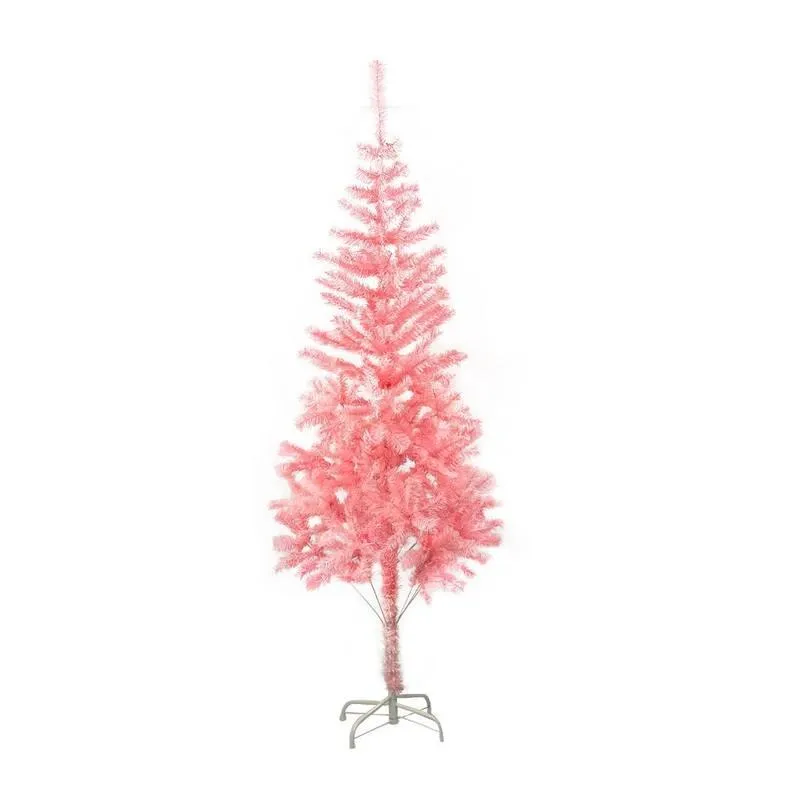 Árvore De Natal Pinheiro Rosa Com 1,80 Altura 320 Galhos