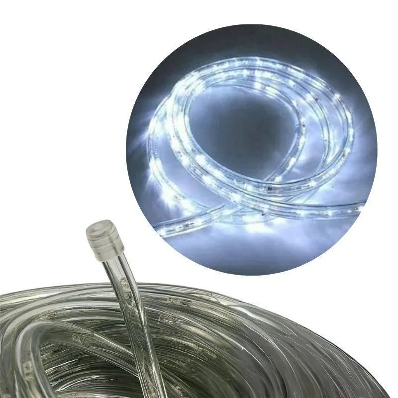 Mangueira Pisca Pisca Com 10 Metros Com 180 Leds Branco 127v