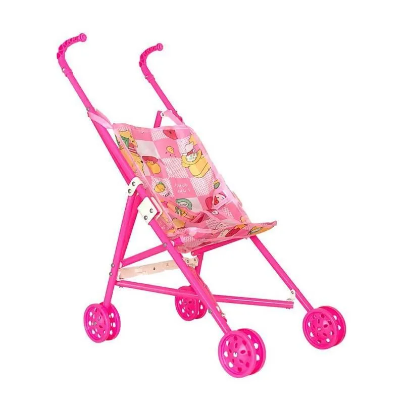 Carrinho De Bebê Rosa De Brinquedo Para Carregar Boneca