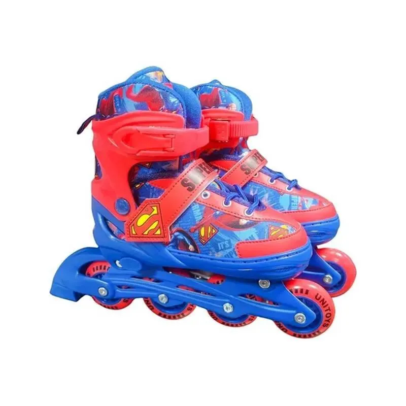 Kit Patins Com Equipamentos De Segurança Superman 34 Ao 37