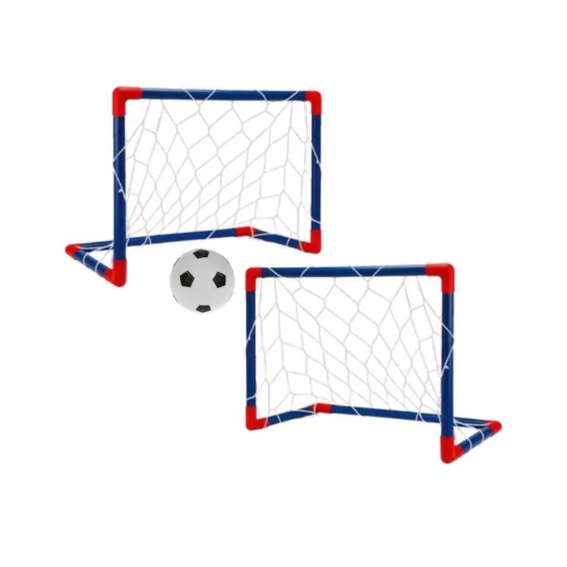 Kit Futebol Infantil Com 2 Gols Traves 01 Bola Super League