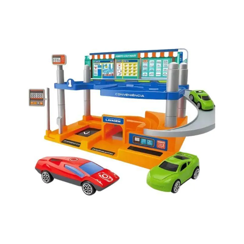 Posto De Gasolina Com Lava Rápido 2 Andares E Com 4 Carros