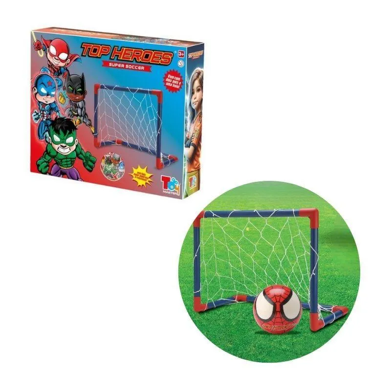 Kit Futebol Infantil Homem Aranha Com 2 Traves Gol 1 Bola