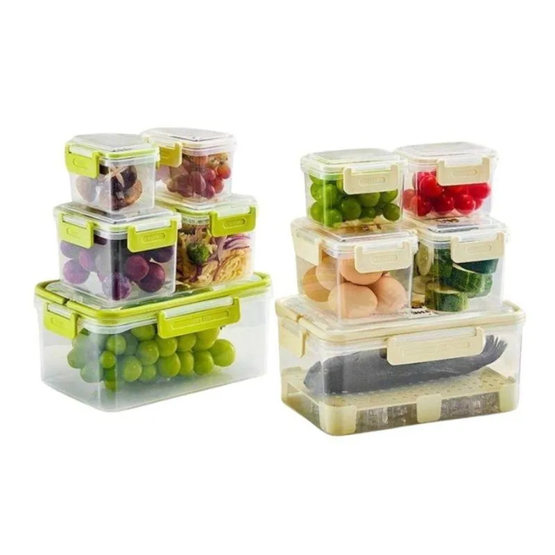 Conjunto Com 5 Potes Tampa Com Vedação E Cesto Interno Em Plástico Livre De Bpa Transparente Top Rio