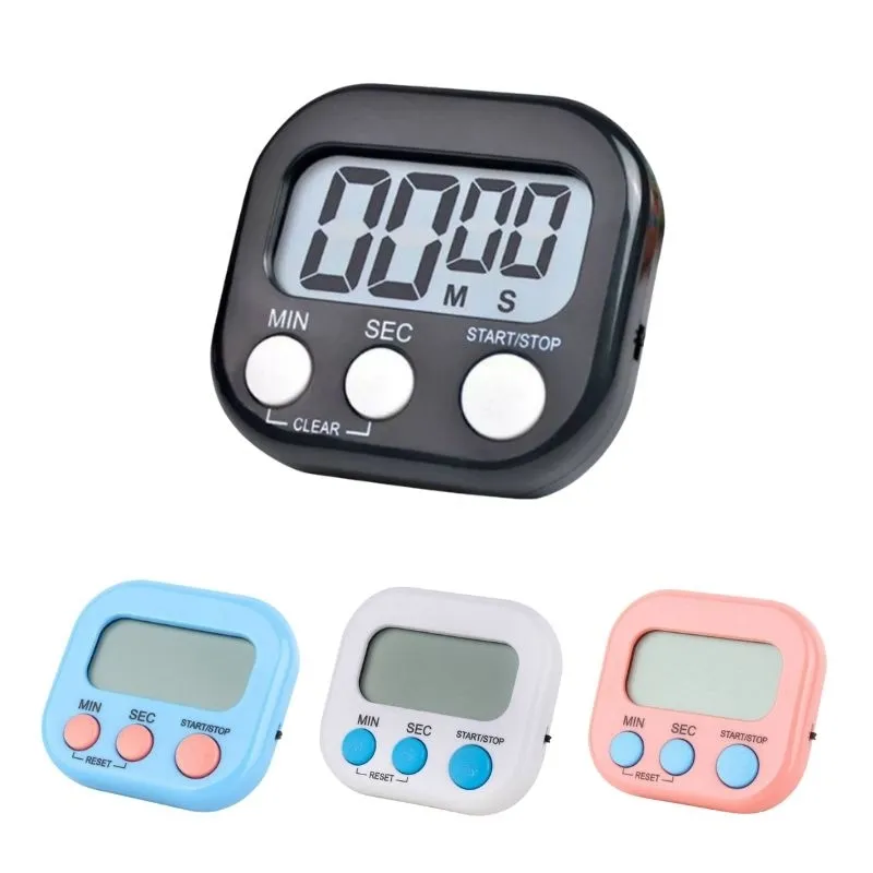 Mini Relógio Display LCD Digital Temporizador Sonoro