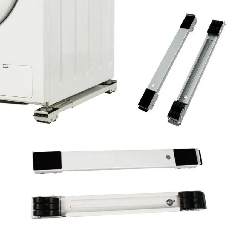 Kit 2 Pés Niveladores Multiuso Ajustável Com Rodinhas 180kg
