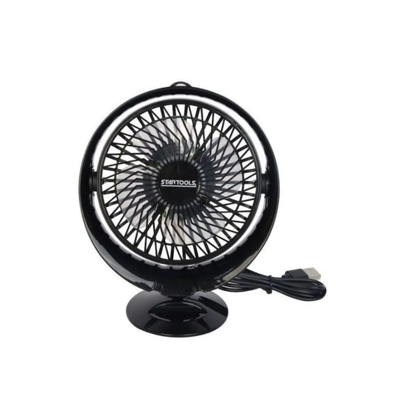 Ventilador De Mesa Startools 2w 14.5cm 5 Pás Preto 5v